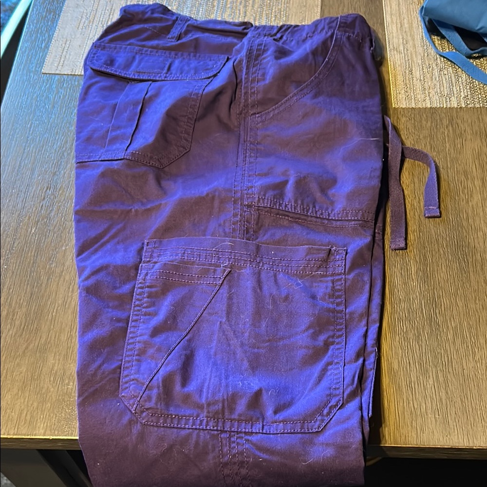 Koi Purple Cargo Pants Relaxed Fit